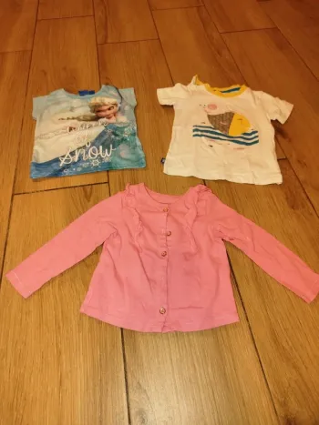 Lot de 2 t-shirts + 1 gilet bébé fille 18 mois