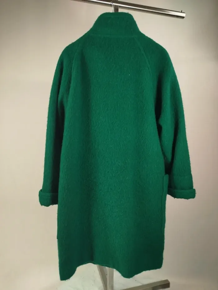 Manteau vert en laine - T42 estimée - Pièce rare sur mesure A836 - photo numéro 6