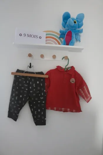 Ensemble haut Petit Kimbaloo et jogging Pat & Ripaton 9 mois