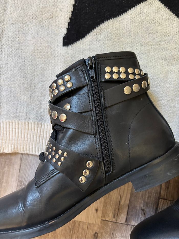 Bottines cloutées argentées Eden Shoes pointure 37 - photo numéro 9