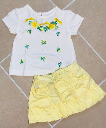 Ensemble t-shirt + jupe 6 mois / 68cm