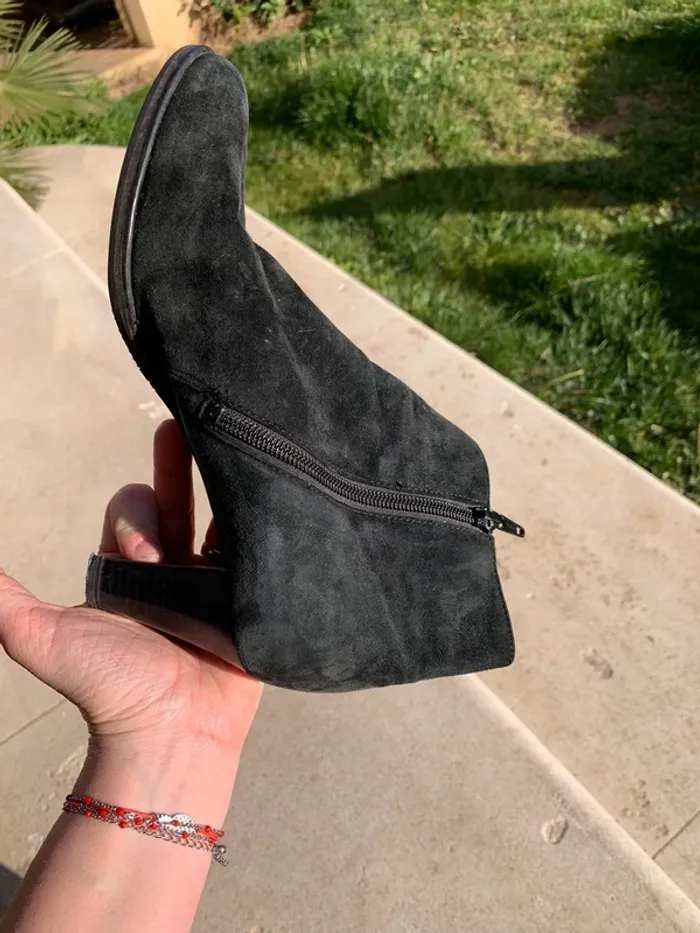 Bottines noires taille 37 Gabor en cuir véritable - photo numéro 9