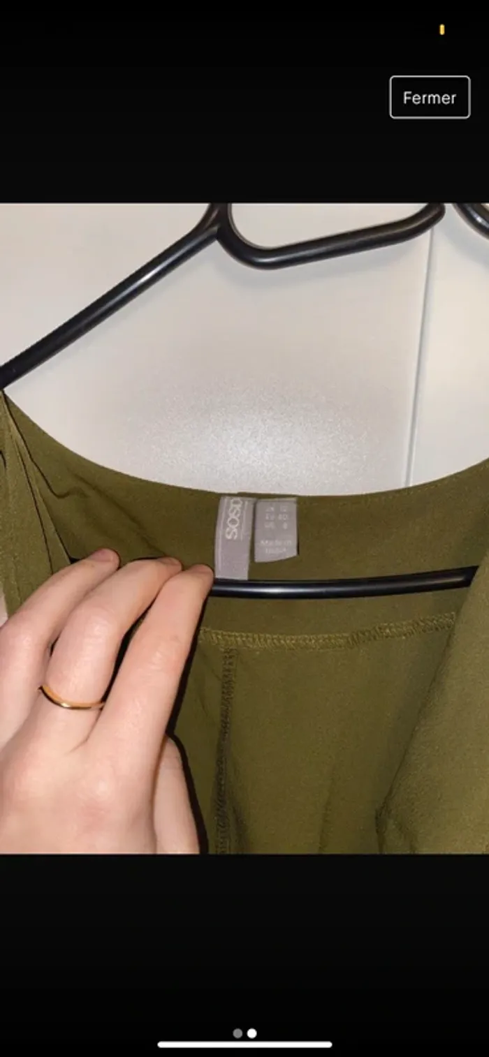 Blouse cache-cœur Kaki - Asos - photo numéro 2