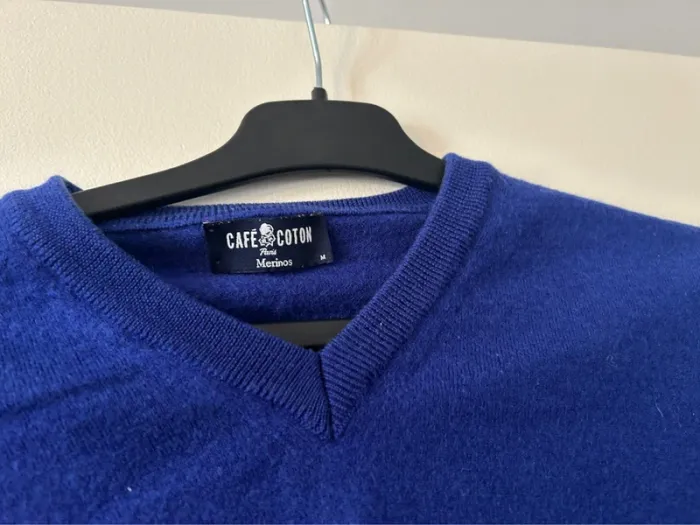 Joli pull Café coton en laine mérinos - taille M - photo numéro 2