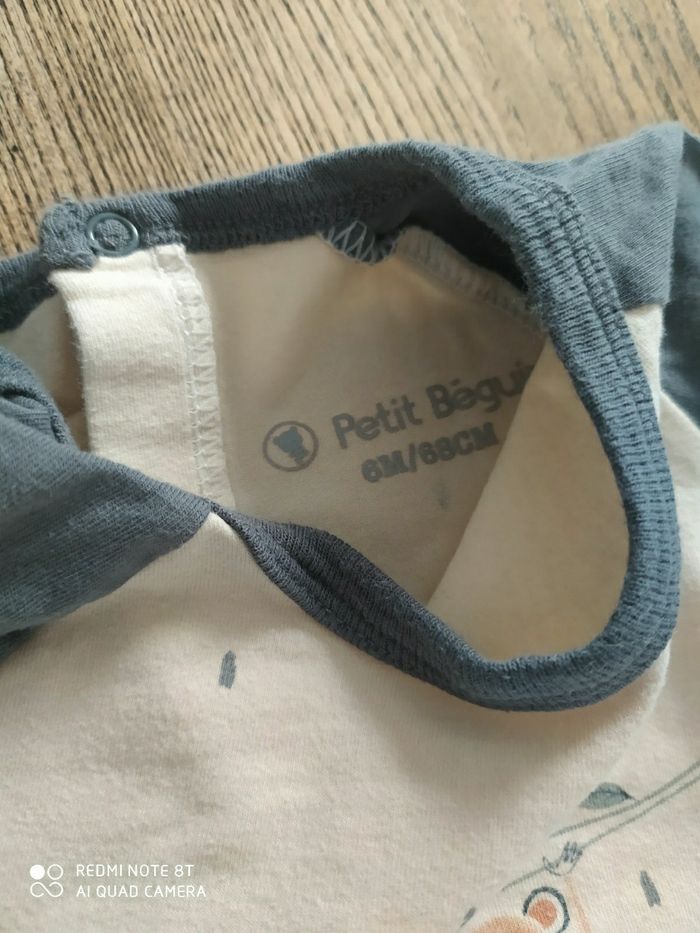 Pyjamas léger Petit Beguin 6 mois - photo numéro 2