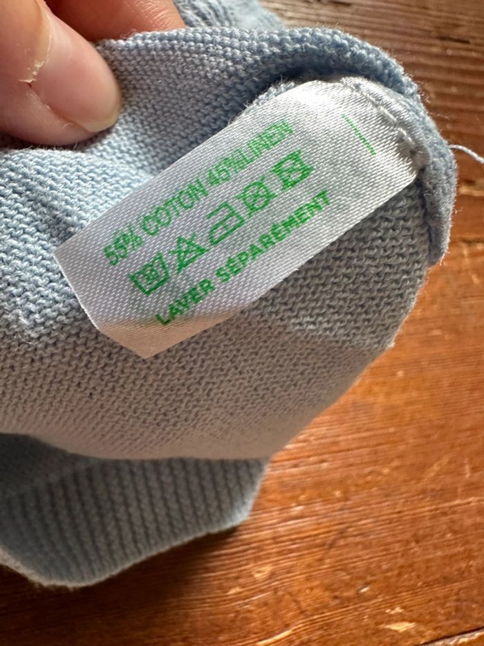 Gilet bleu ciel Bouchara 12 mois - photo numéro 5