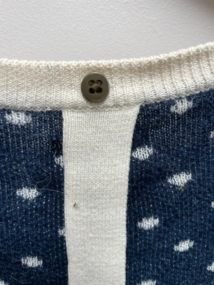 Tommy Hilfiger Pullover polka dots navy blue white Womens M - photo numéro 4