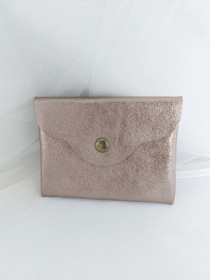 Porte cartes cuir irisé bleu nuit - photo numéro 9