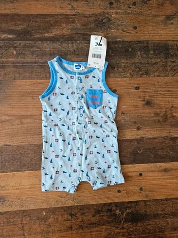 Barboteuse combishort bébé garçon 6mois