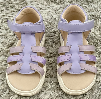 Sandales violettes à scratch – Gémo