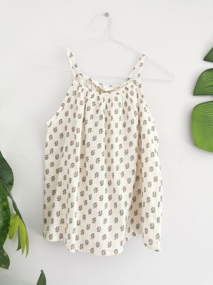 Ensemble débardeur et short fleuri en coton H&M 9/10 Ans - photo numéro 2