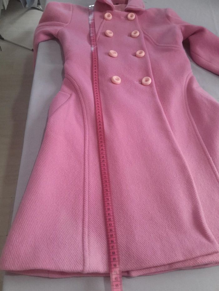 Tres beau manteau rose tara jarmon modèle mangua en laine - photo numéro 18