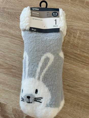 Paire de chaussettes antidérapantes lapins