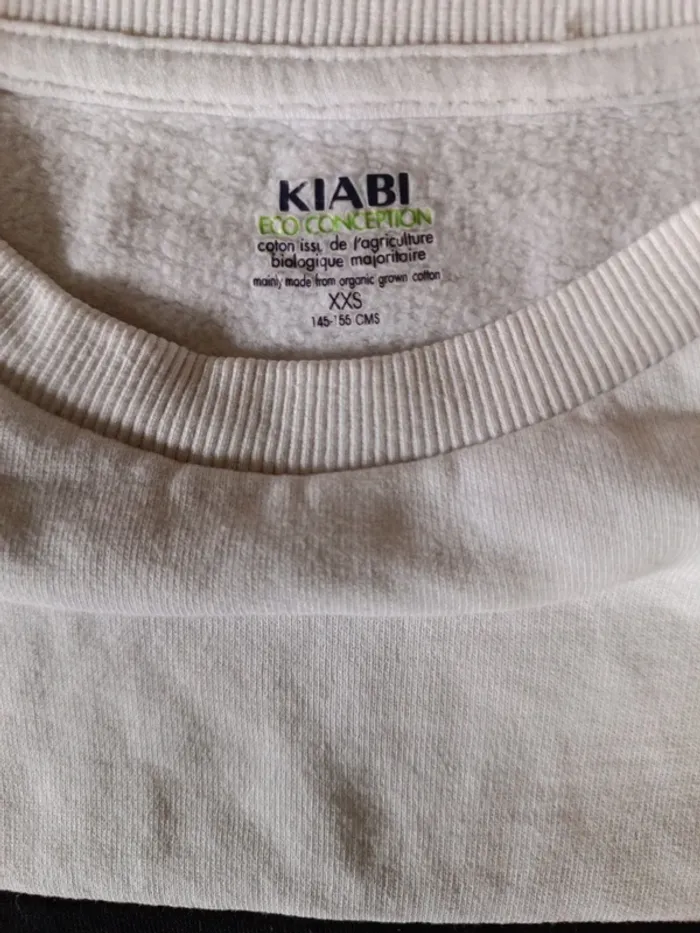 Sweat blanc Easley Kiabi XXS - photo numéro 3