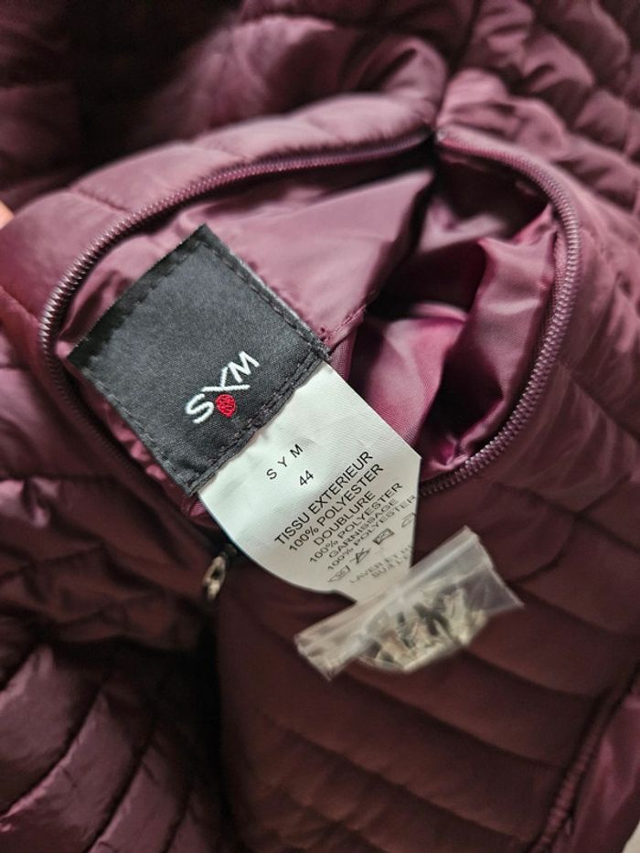 Manteau doudoune réversible bordeaux bleu marine - photo numéro 10