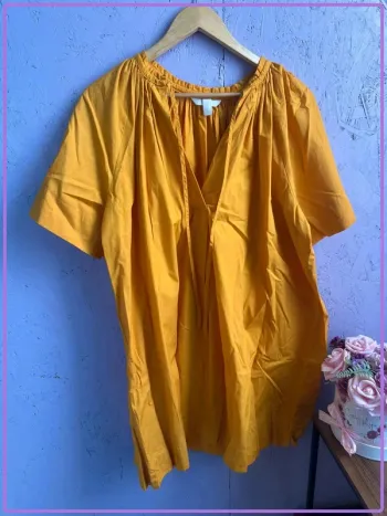 Robe tunique H&M jaune moutarde