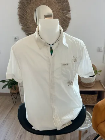 Chemise homme /surchemise légère et chic coton brodé RMS 26 taille M