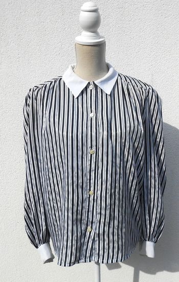 Chemise rayé vintage noir et blanc