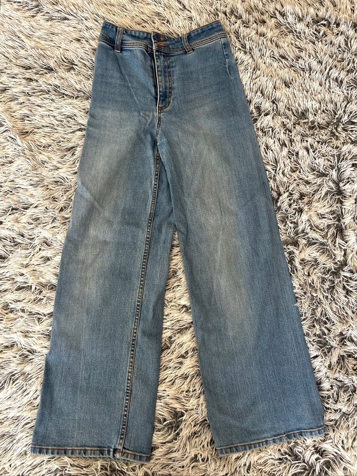 Jeans taille haute évasée cache cache - photo numéro 2