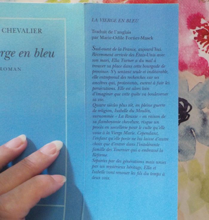 LA VIERGE EN BLEU de Tracy CHEVALIER Ed. Quai Voltaire - photo numéro 3