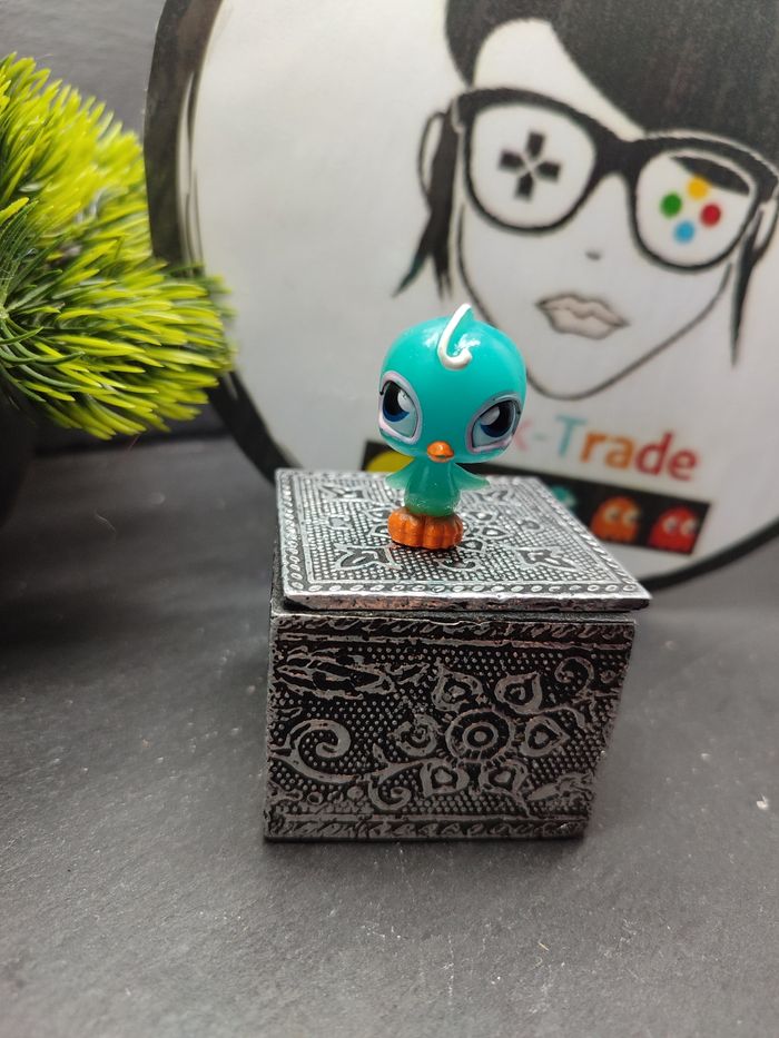 Lps01244 My Littlest Petshop Pet Shop LPS Oiseau Bird Moineau Parakeet Silicone