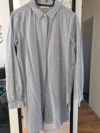 Chemise  mi  longue rayée 36
