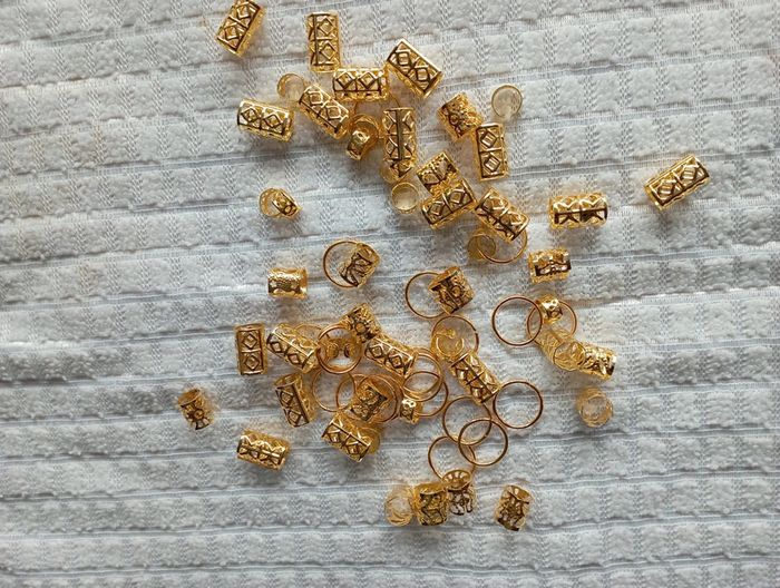 Clips dorés pour tresses cheveux longs - photo numéro 2