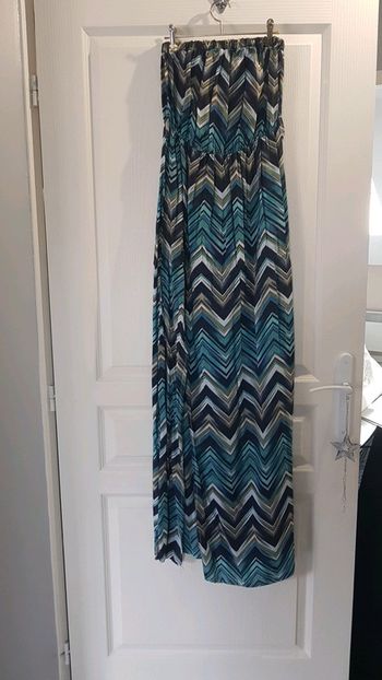 Robe bustier longue fendue