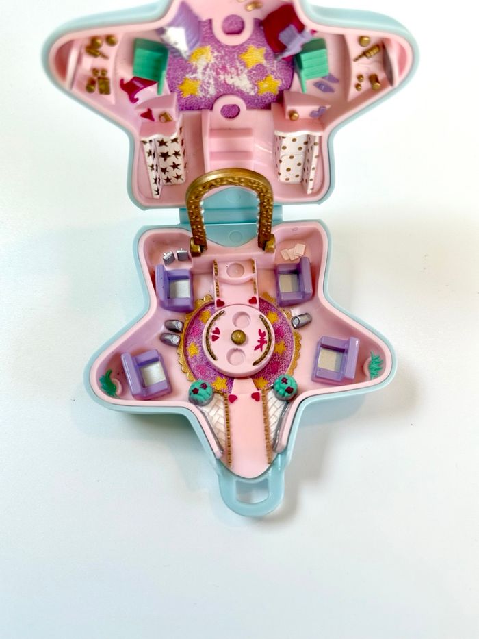Polly pocket fashion fun 1992 compact étoile bleu - photo numéro 2