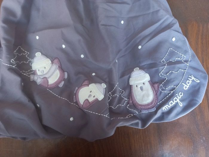 Robe mauve/violet pingouins 12mois - photo numéro 4