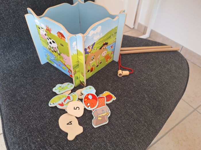 Jeu de pêche à la ligne en bois - photo numéro 2