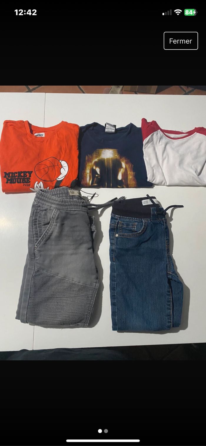 Lot de 5 vêtements garçon taille 5/6ans
