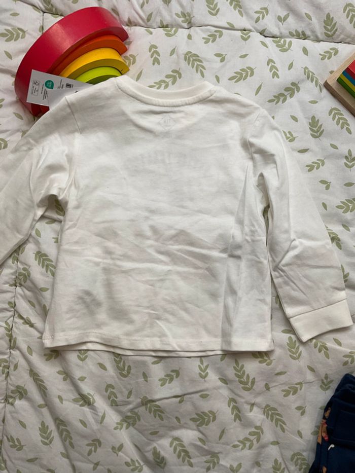 pyjama 2 pièces en coton motifs ours blanc et marine 18 mois tex - photo numéro 6