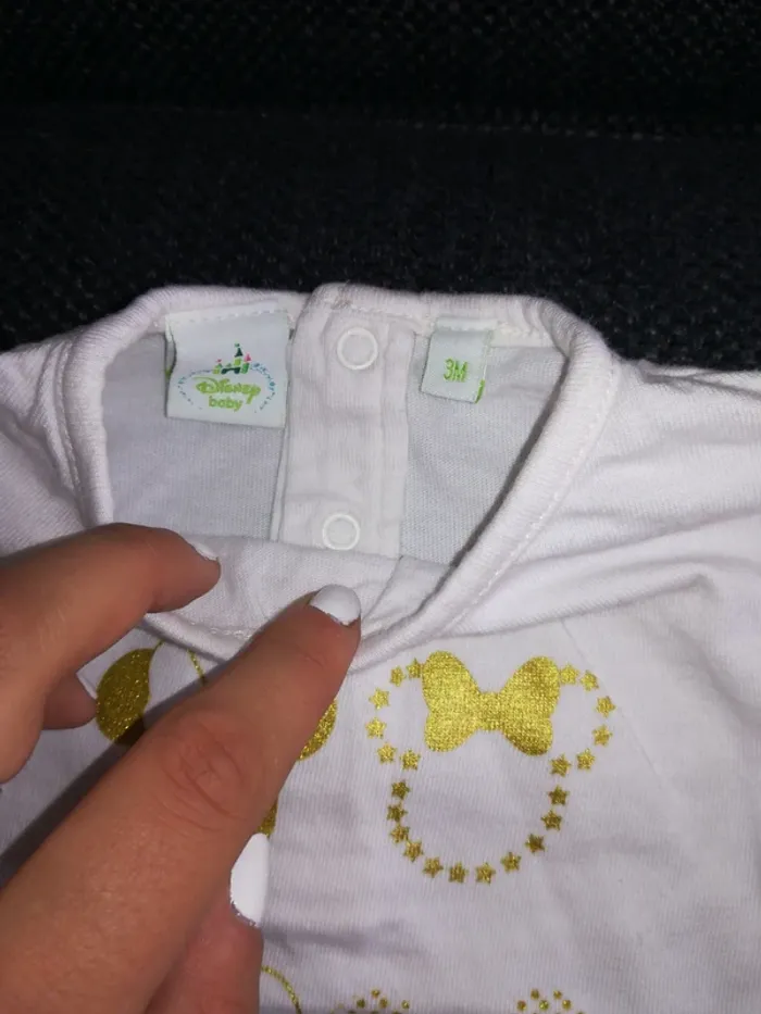 Bel ensemble été pantalon tee-shirt Minnie, bébé fille, 3mois - photo numéro 3