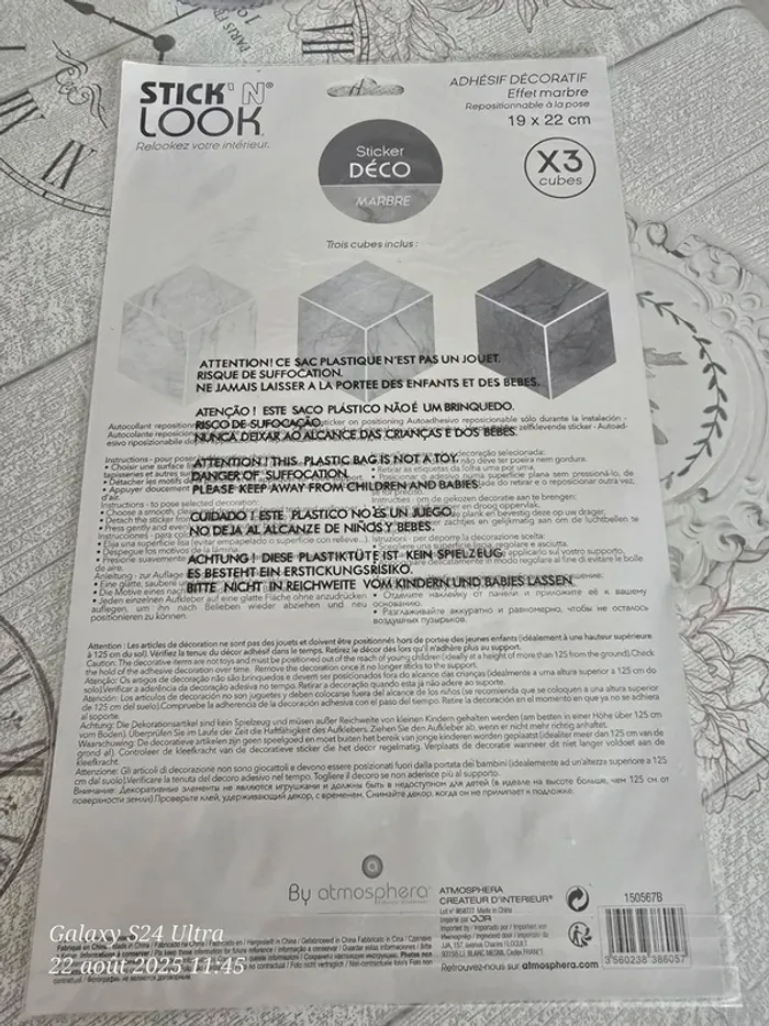 Cube blanc adhésif - photo numéro 2