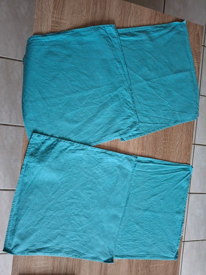 Linge de table turquoise - photo numéro 4