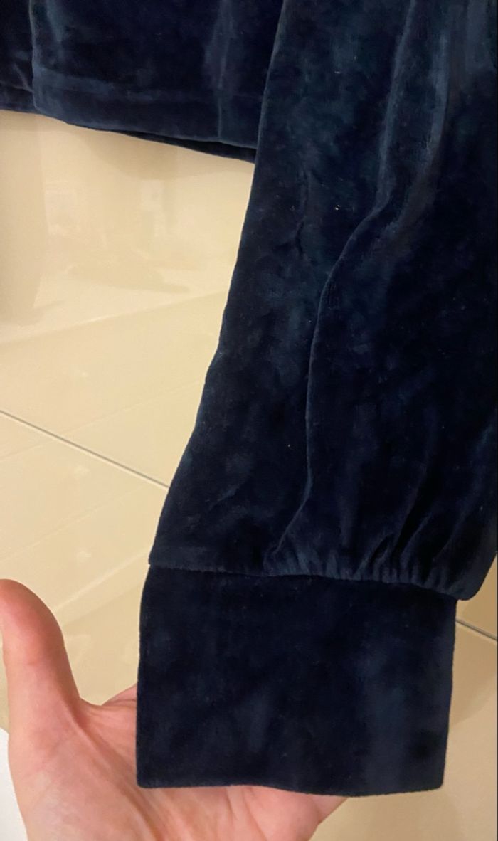 Sweat-shirt velours marine femme L/XL - photo numéro 3