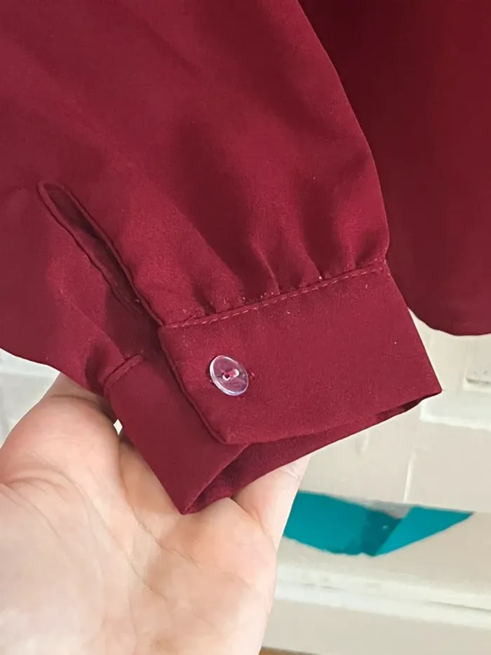Blouse bordeaux S 36 - photo numéro 3