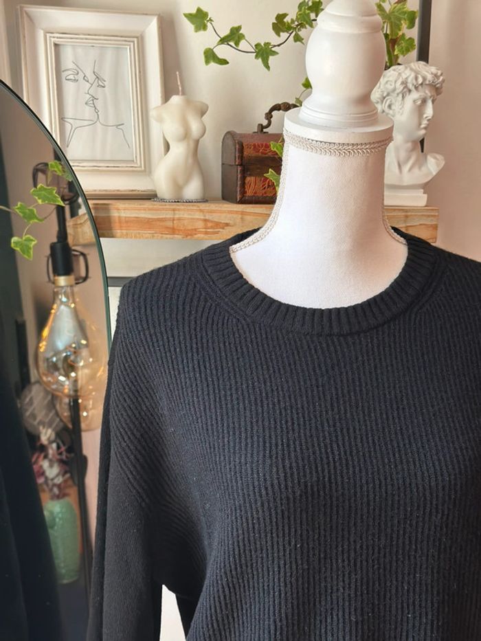 Pull noir en laine Colmar – taille XL, logo brodé - photo numéro 4
