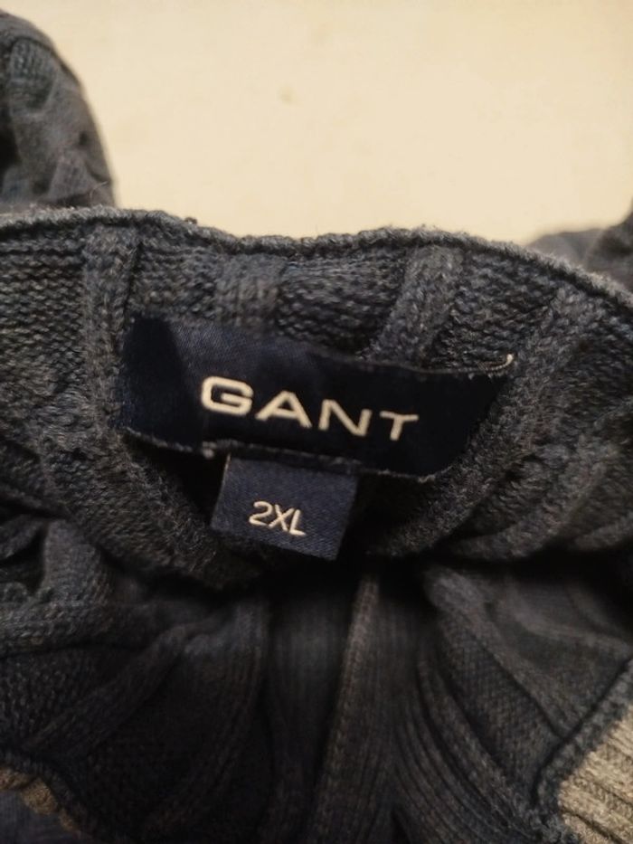 Pull torsadé bleu marine avec boutons - Gant - XXL - photo numéro 2