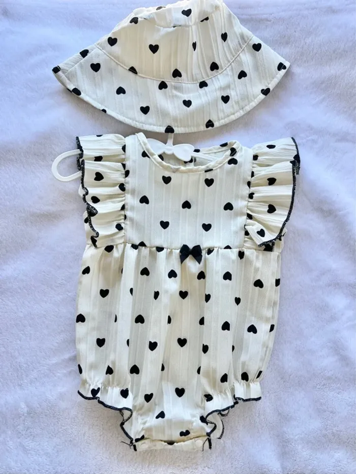 Ensemble combi bloomer/bob beige 66cm/6m - SheIn - photo numéro 2