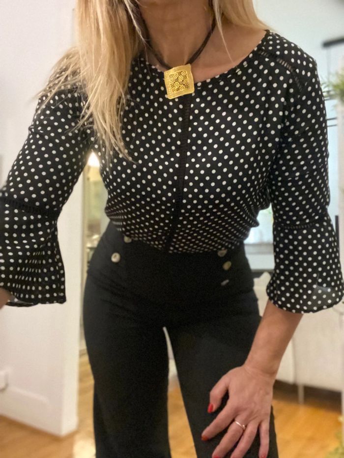 Jolie blouse à pois Atmosphère 38🌸 - photo numéro 3