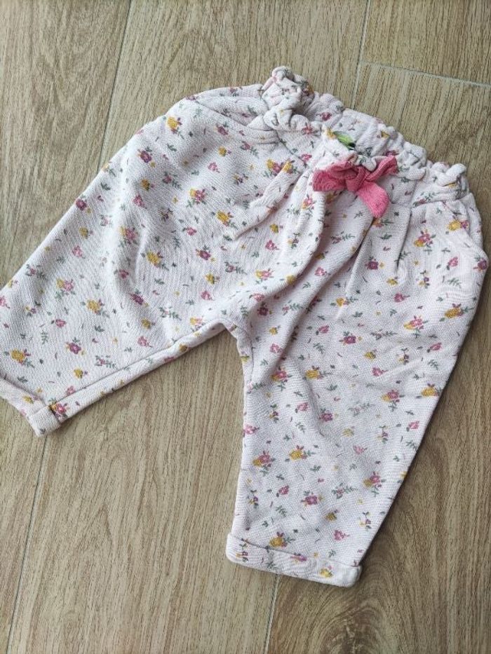 Sarouel rose fleuri Tape à l'oeil 18 mois