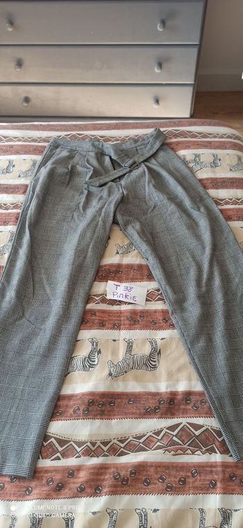 Pantalon à carreaux prince de Galles t. 38