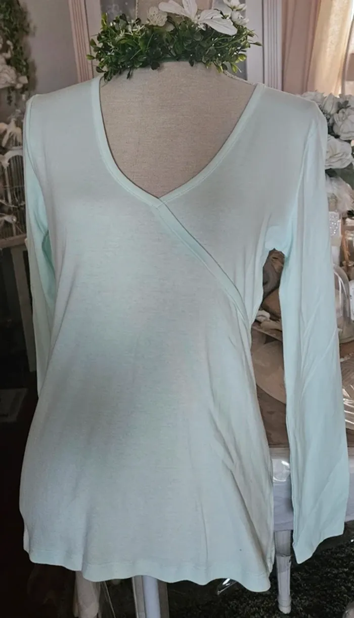 Haut vert amande La Redoute Taille 42/44 Neuf - photo numéro 2