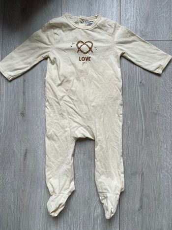 Pyjama crème Kiabi 12 mois 