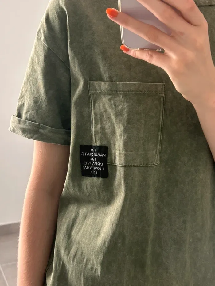 Robe t-shirt vert kaki Berskha - photo numéro 2