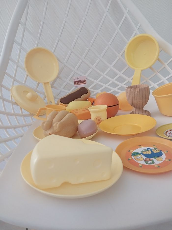 Lot dînette vintage jaune & orange – 70s vibes ! - photo numéro 2