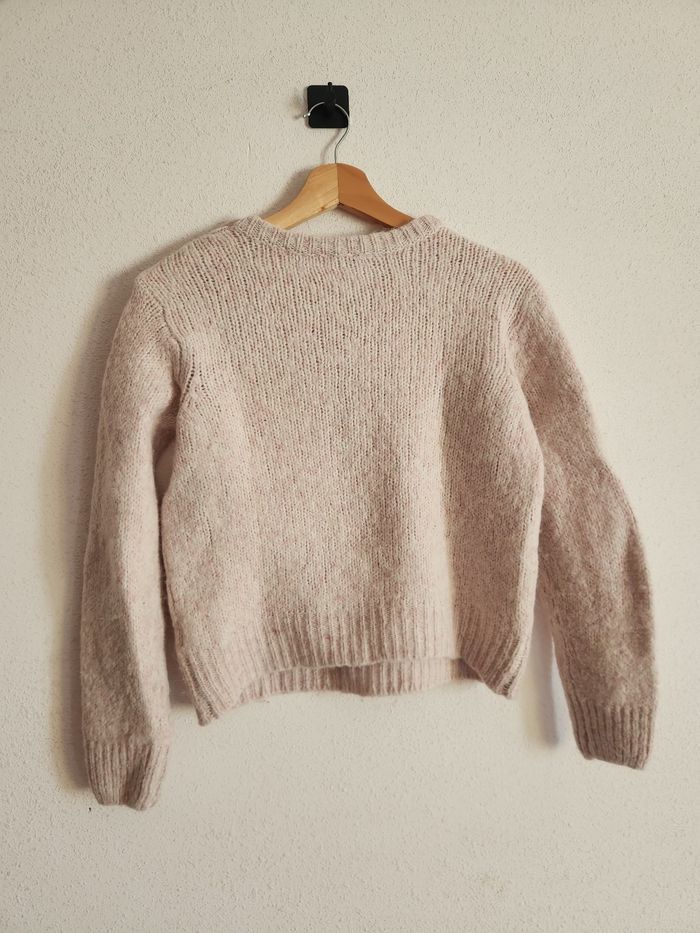 Pull rose pâle Pimkie femme – Taille XS – Boutons décoratifs – Bon état - photo numéro 4