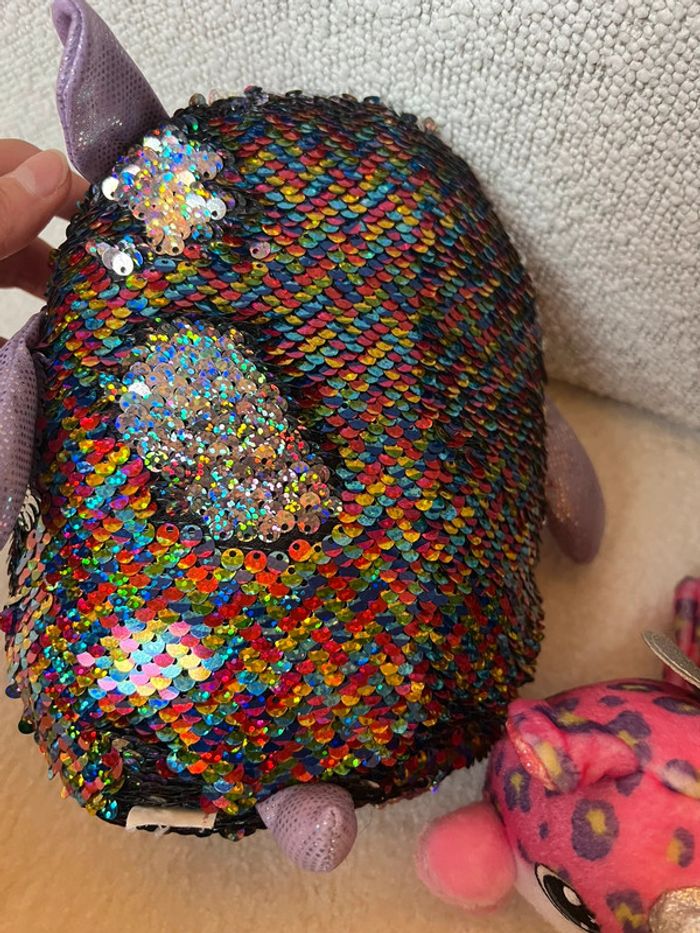 Lot de 3 peluches brillantes - photo numéro 3